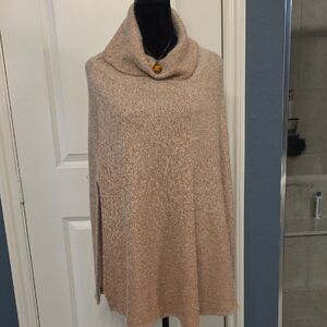 Chico's Soft Beige Knit Poncho